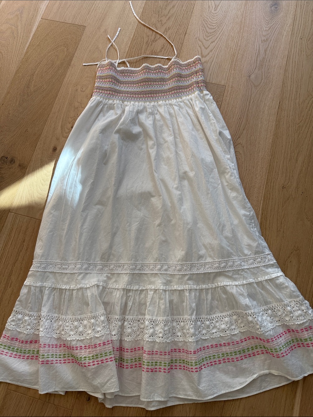 Lilly Pulitzer White Sundress with Pink & Green Accents size small